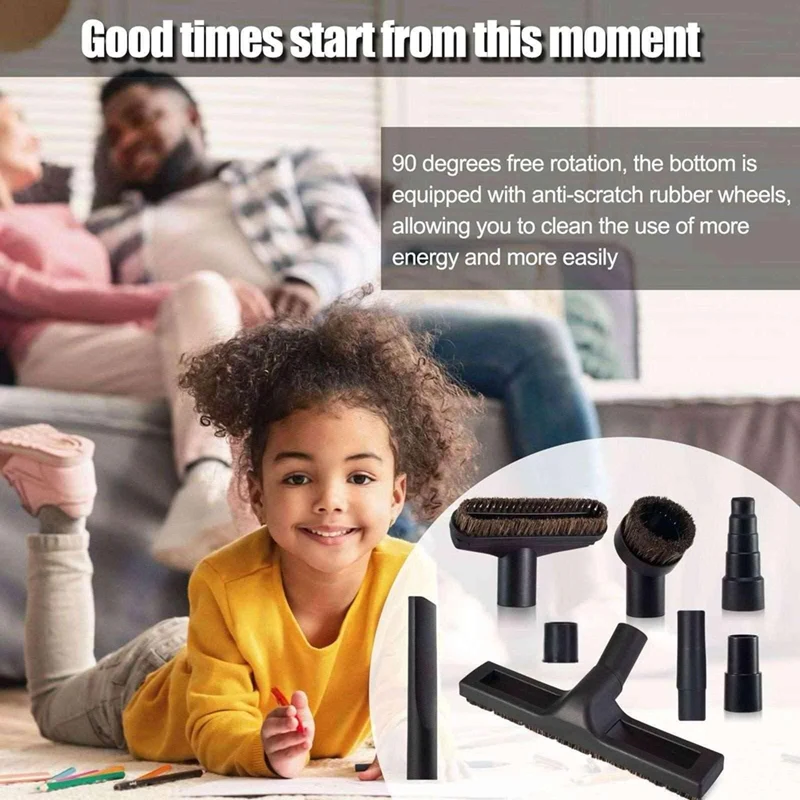 Универсальный набор для чистки аксессуаров из 9 предметов, вакуумная насадка/щетка/инструмент для кондиционирования, для стандартных шлангов 32 мм и 35 мм