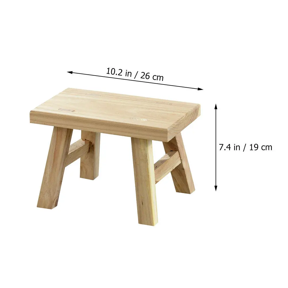 Comfortable Low Stool Wooden Step Stool Portable Shoe Changing Seat for Bathroom Bedroom Toilet Training Wooden Stools