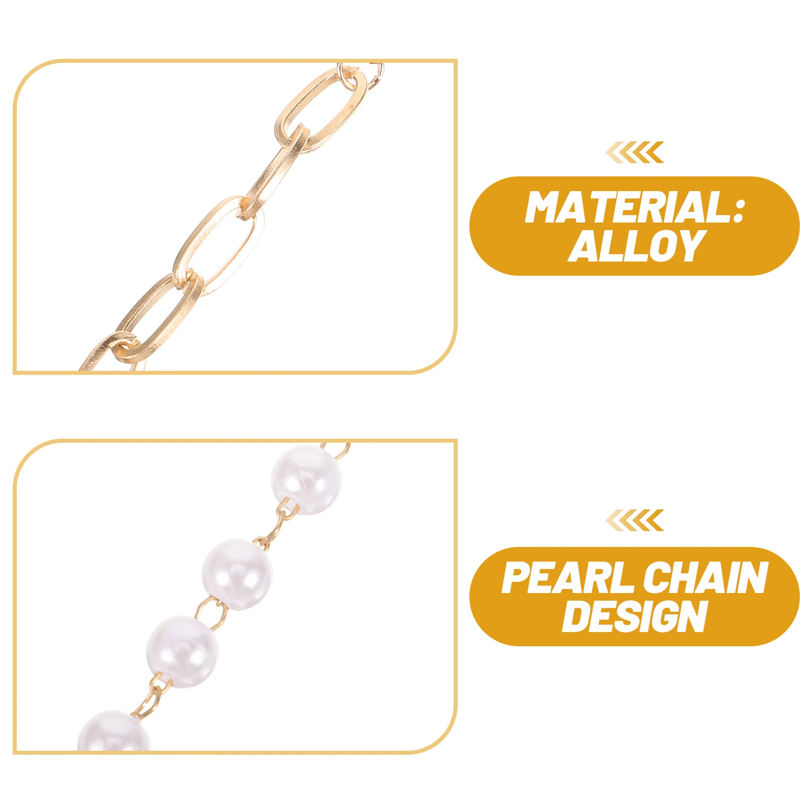 

2 Pcs Anti-slip Pearl Glasses Chain Eyeglass Chains for Women Eyeglasses Holder Strap Spectacle