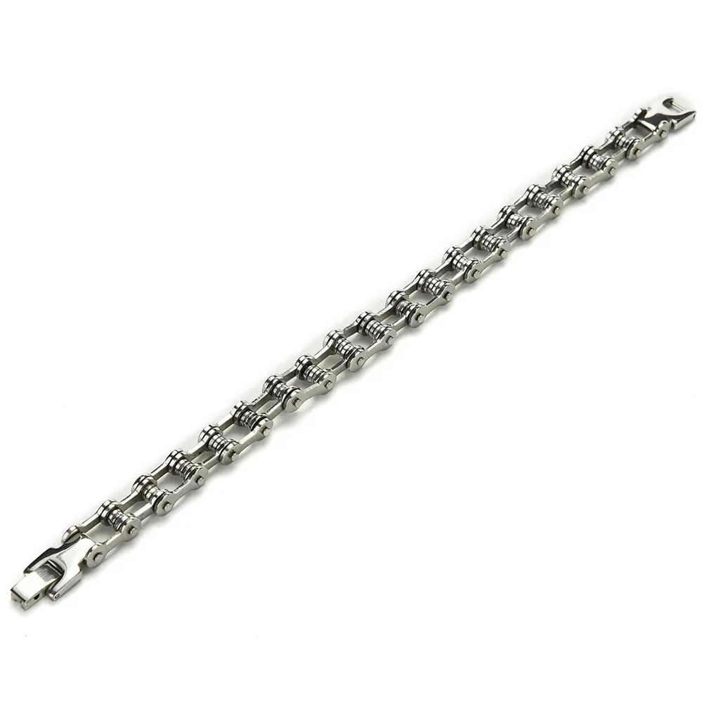 Punk Stainless Steel Bicycle Motorcycle Chain Bracelets 8.5 Inch Men's Personalized Fashion Jewelry