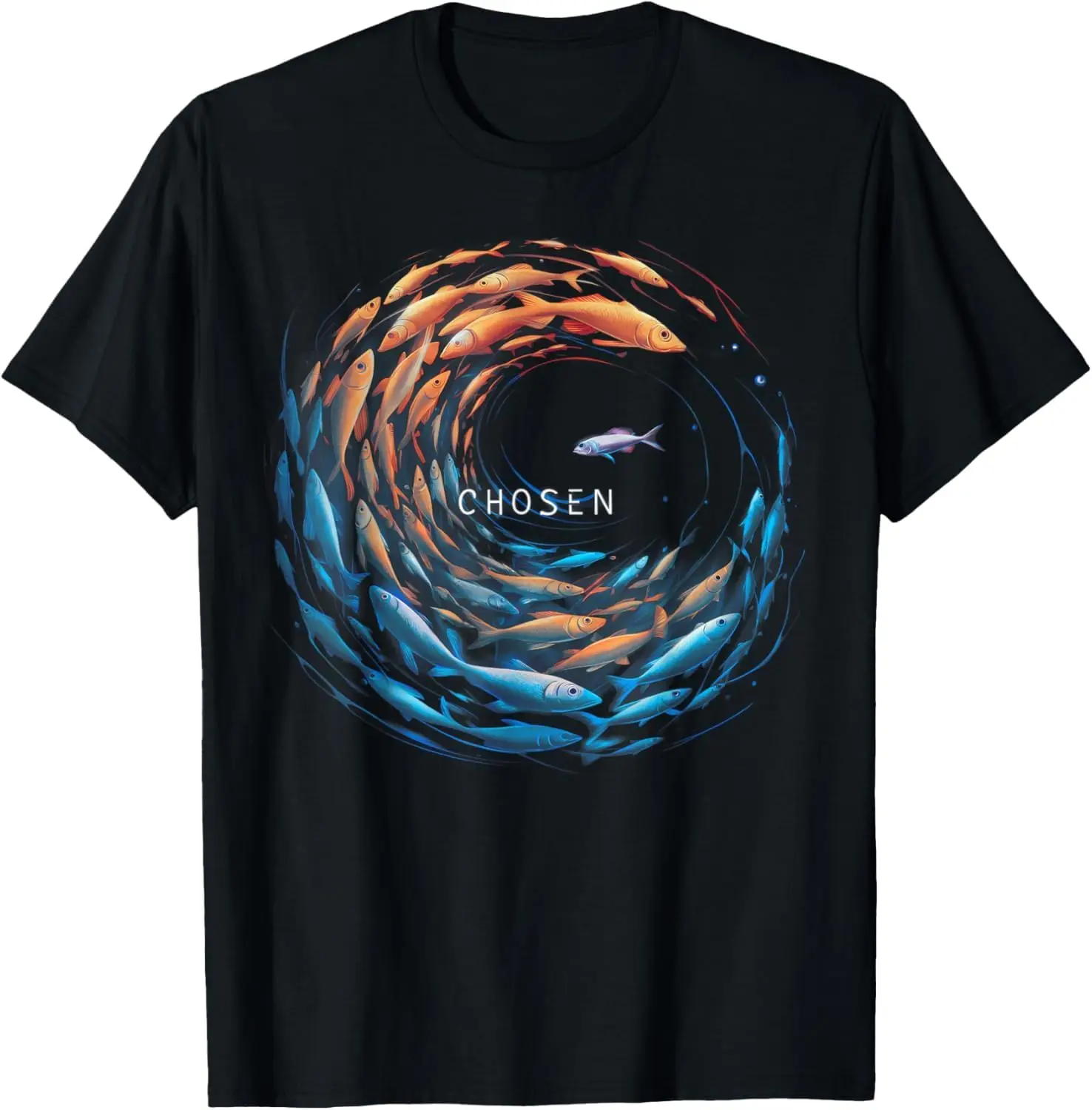 CHOSEN X Fish Swim Against The Current X Bible X Christian Tees Cotton Luxury brand vintage oversized