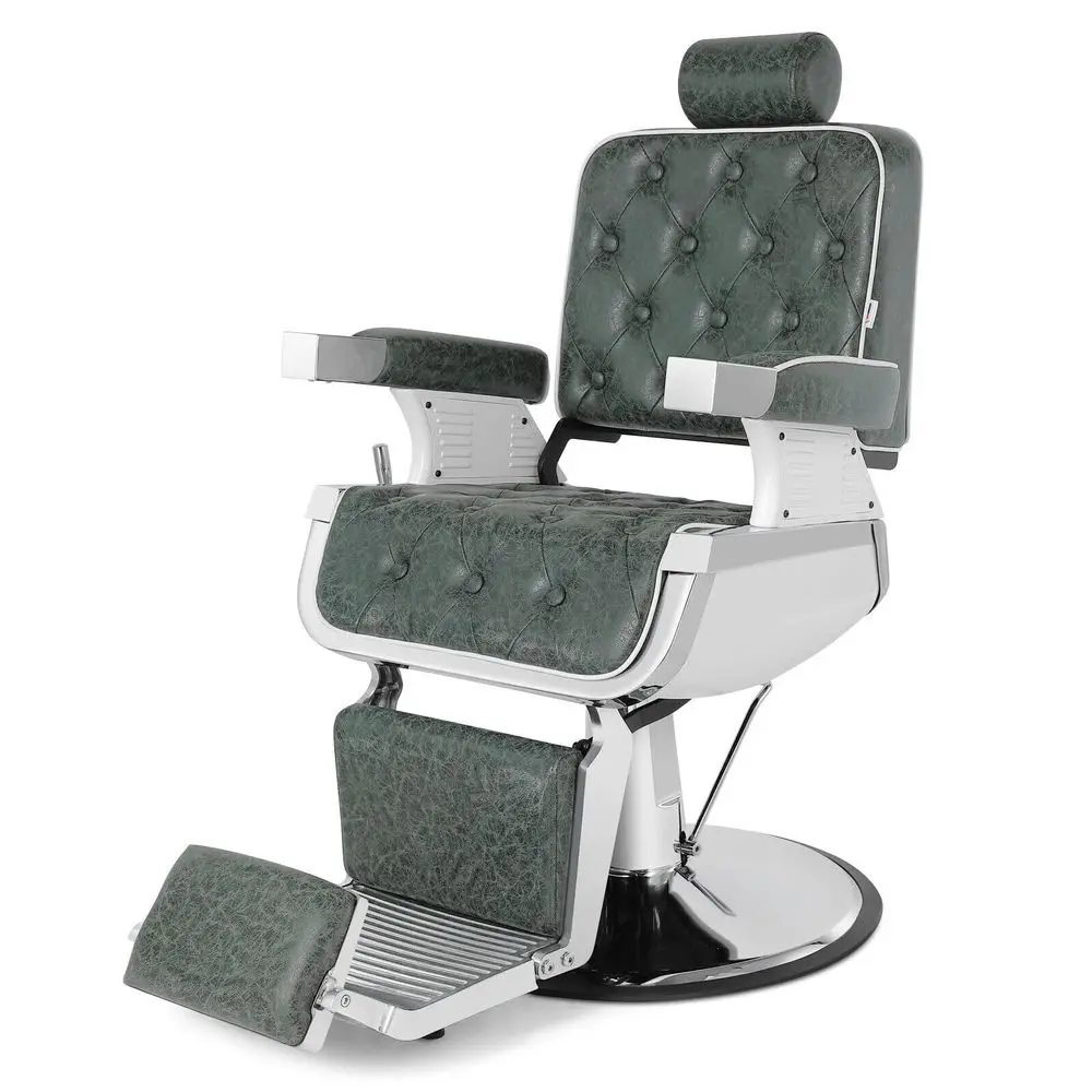 

Barber Chair Salon Chair Heavy Duty Hydraulic Recline for Hair Stylist Tattoo Salon Beauty Spa Chair Styling Equipment Green