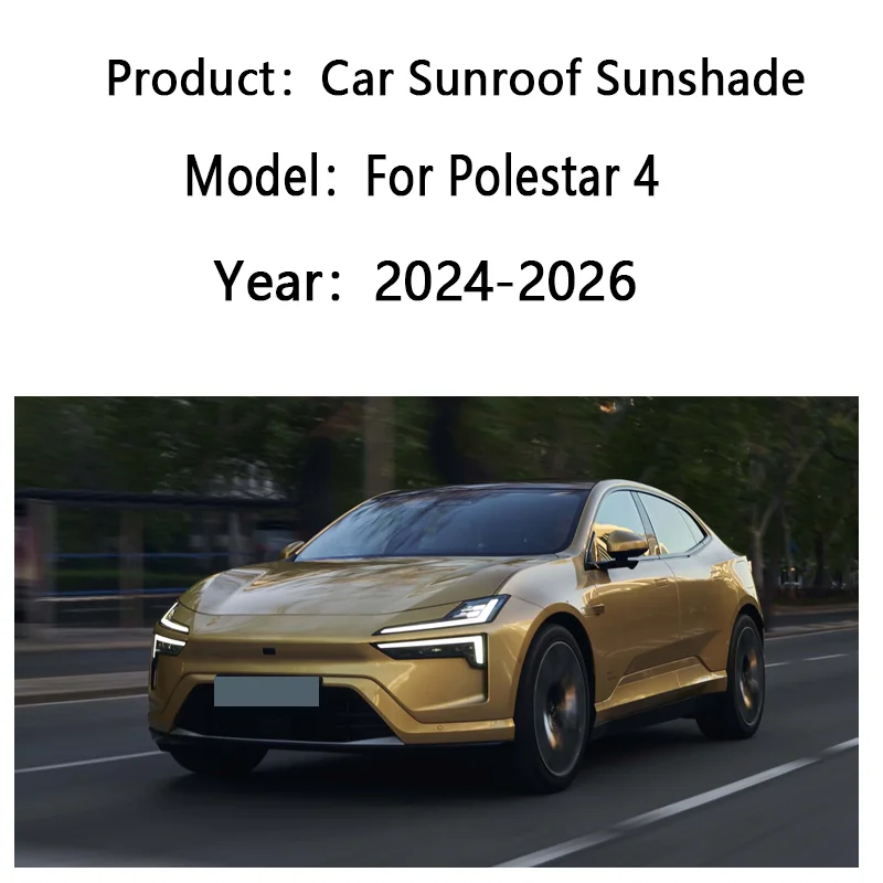 Car Sunshade For Polestar 4 P417 2023~2026 2025 Sunroof Shades Electrostatic Adsorption Visor Anti UV Sun Protection Accessories