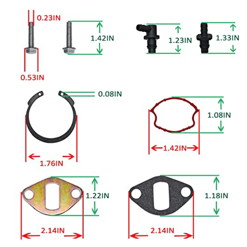 1 Set Fuel Pump Kit  For 1255902-S 1239303 1255901-S For AM133627 For Cadet 2135 Tool Parts 13*9*6cm