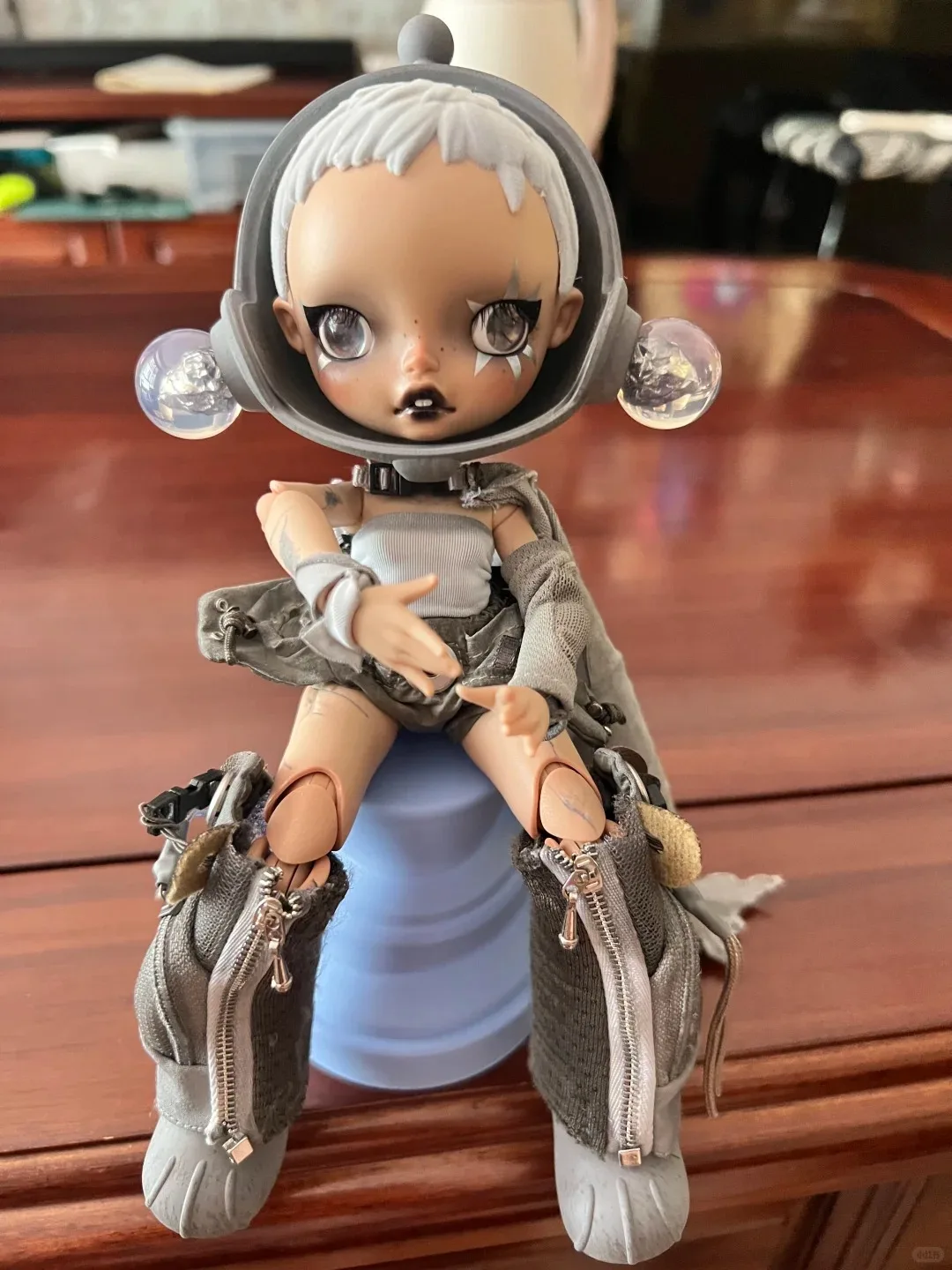 

Original POPMART SKULLPANDA X HAMCUS Action Figure BJD Ornament SP Big Kid Blind Box Doll Cute Kuromi Kids Birthday Gift