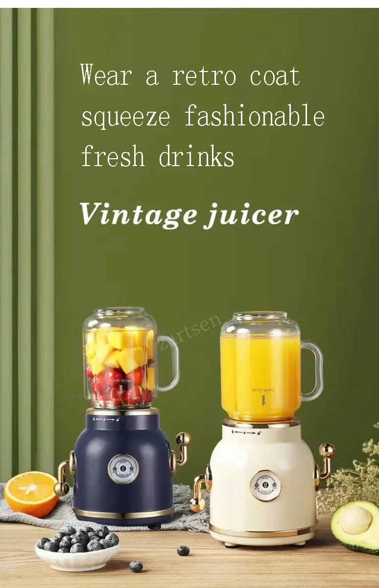 家庭用電気ジューサー,ミルクセーキ,多機能,離乳食,フルーツミキサー,レトロ,オレンジ - AliExpress