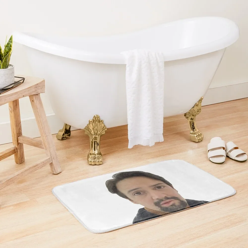 

lin manuel miranda meme Bath Mat Carpet In The Living Room Washable Non-Slip Kitchen Rug Carpet Bathroom Water Absorbent Mat