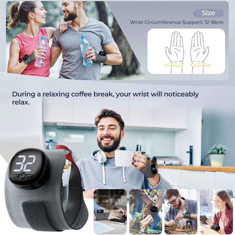 

Новый электрический бандаж для запястья с подогревом, электротерапия, горячий компресс, защита от растяжений, массажер для запястья.