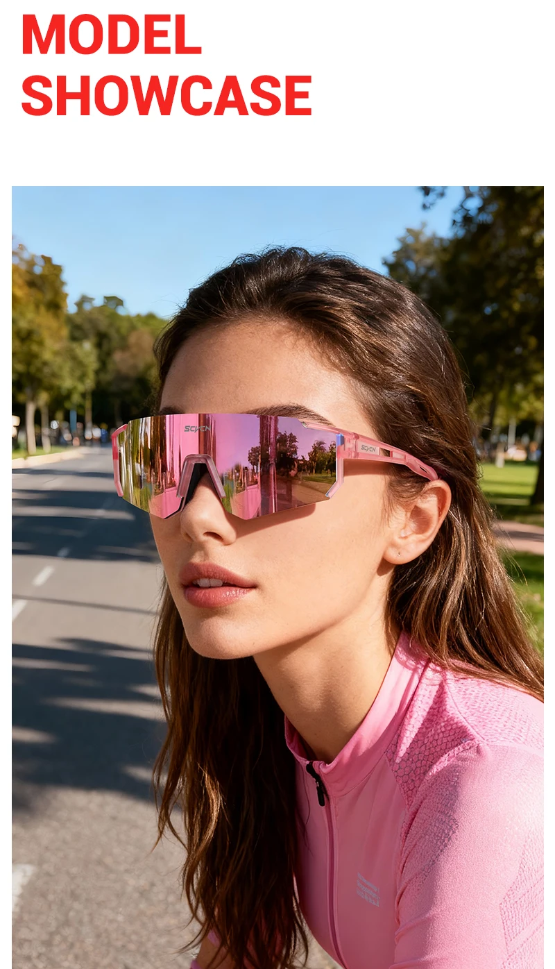 SCVCN Süße Rosa Fahrradbrille, Fahrrad-Fotozubehör, Golf-Okulare, Camping-Sonnenbrille, UV400 Outdoor-Sportausrüstung – Detail 12