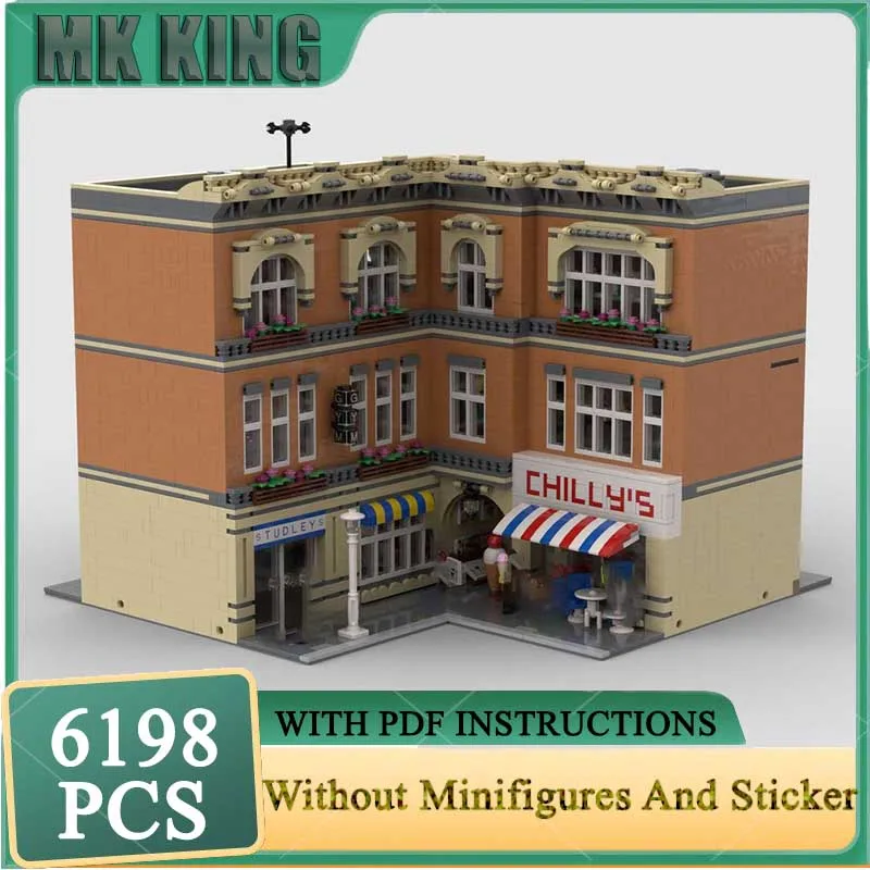 

City Street View Model Moc Building Block Sports Store Model Technology Brick DIY Assembly Modular Construstion Toy Gifts