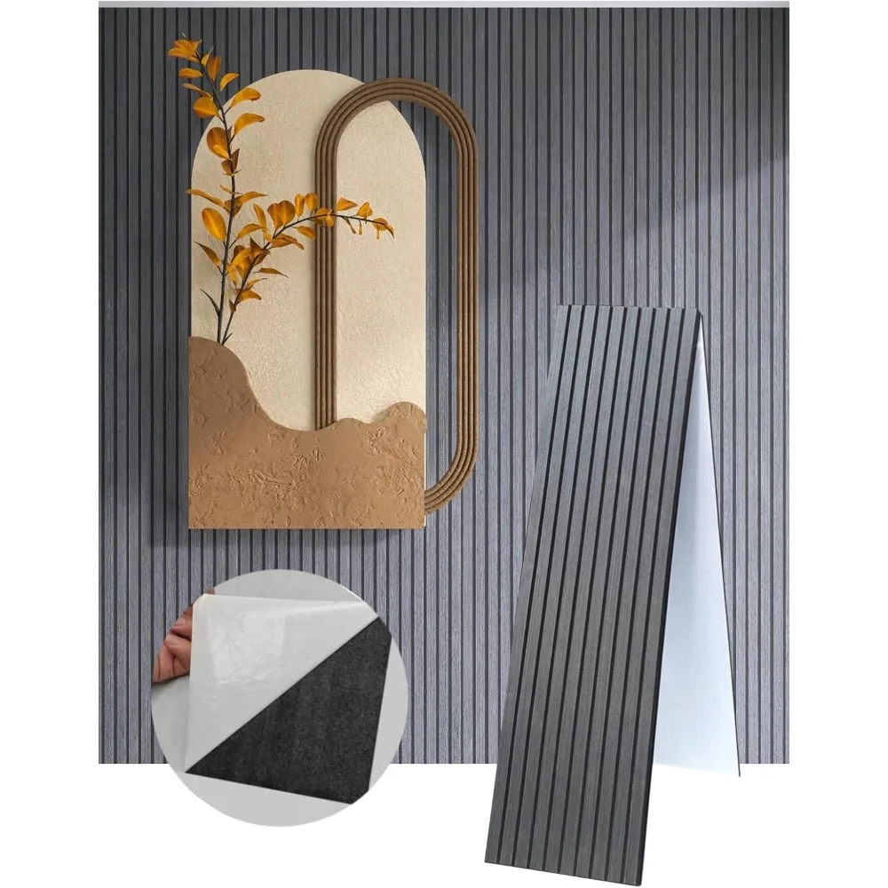 

Packs 3D Wall Panels Peel and Stick | Wall Panels for Interior Wall Decor | Self Adhesive Sound Absorbing Planks | Acoustic Wood