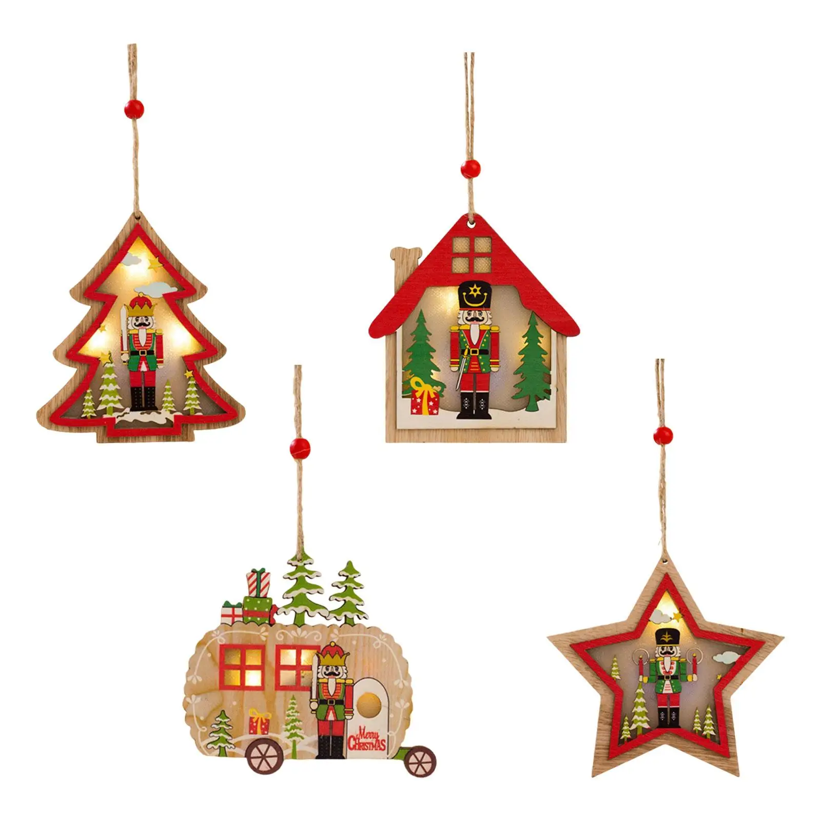 Christmas Hanging Decoration Indoor Collection Nutcracker Ornament Holiday Scene Setup for Bedroom Door Home Living Room Office