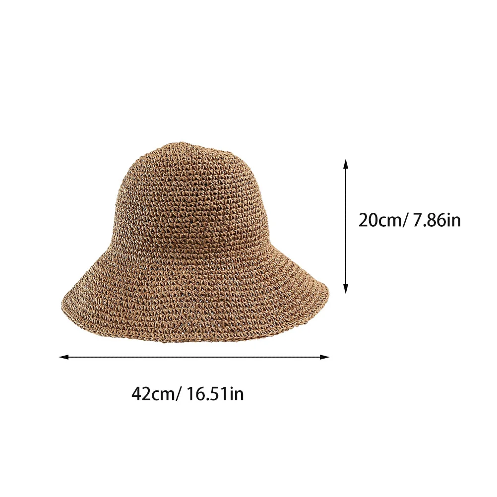 1 قطعة قبعة حافة القش قبعة الأشعة فوق البنفسجية حماية الشمس كتلة قبعة الشاطئ للسفر في الهواء الطلق الصيد تنفس تصميم الكاكي