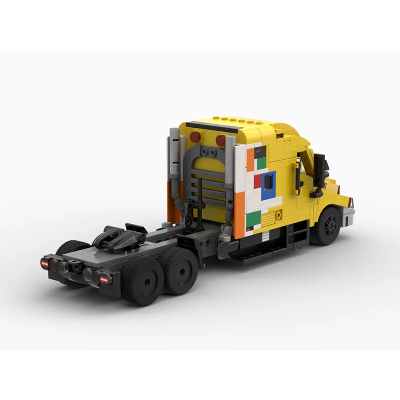 

MOC-184650 New Urban Military Semi-Trailer Truck Building Block Model 614 Parts MOC Creative Boys Children's Birthday Toy Gift