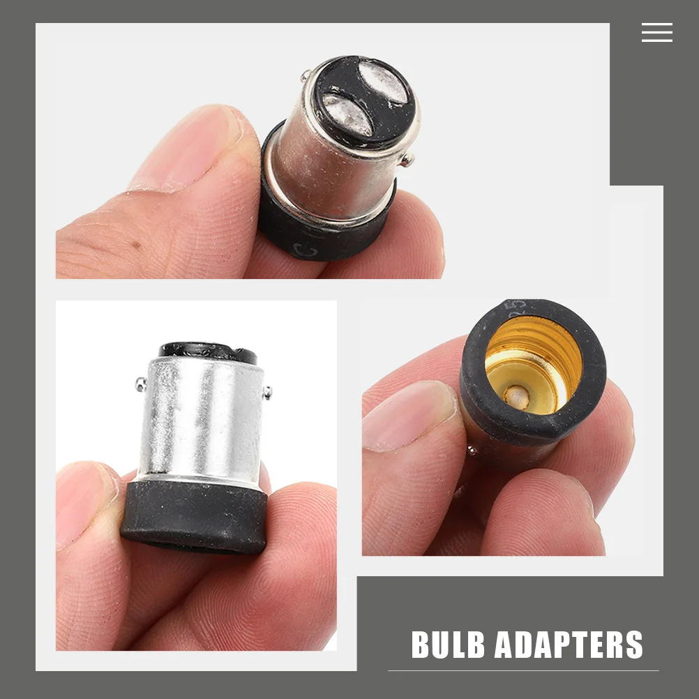 

10 Pcs B15 to E14 Lamp Holder Screw Fitting Adapter Bulb Converter Light Connector Black Holders