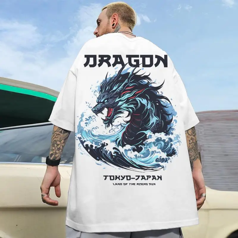 Men\'s clothing Short Sleeve Oversized T shirt For Men Nana Soft Pure Cotton Summer Clothes Harajuku Y2k Streetwear Vintage