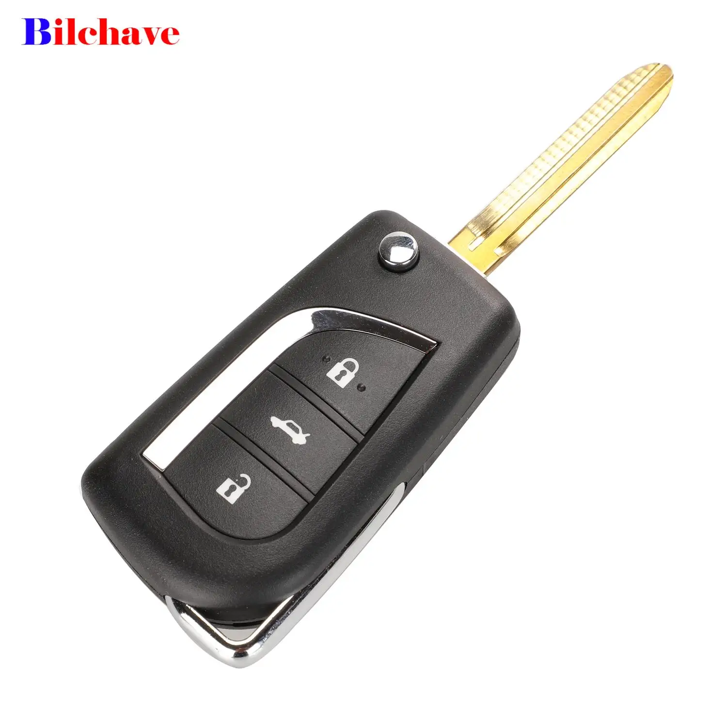 jingyuqin 2/3 Buttons Flip Remote Car Key Shell For Toyota 2014 RAV4 Levin Camry Reiz Highlander Corolla Yaris Toy43 Toy48 Blade
