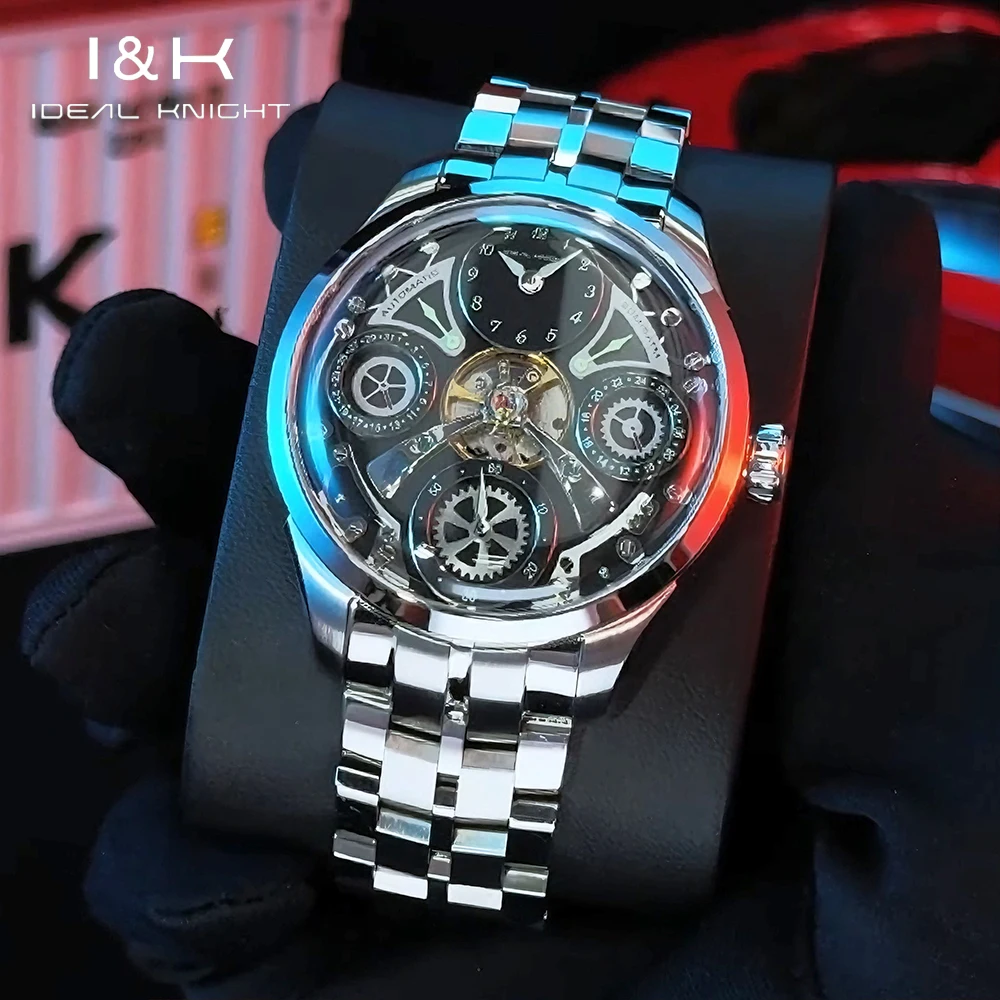 

IDEAL KNIGHT Men's Watches Top Brand Luxury Fashion 316L Stainless Steel Strap Sapphire Original Automatic Mechanical Wristwatch