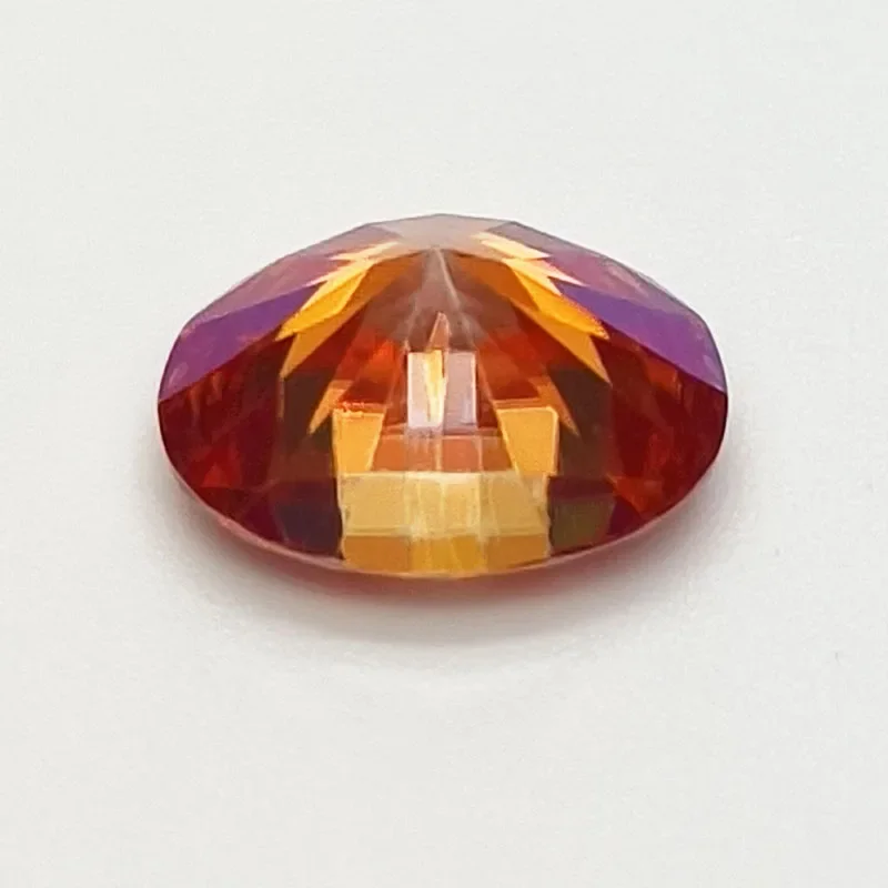 

Moissanite Stone Oval Cut Garnet Color VVS1 High-quality DIY Charms Jewelry Making Main Materials with Certificate