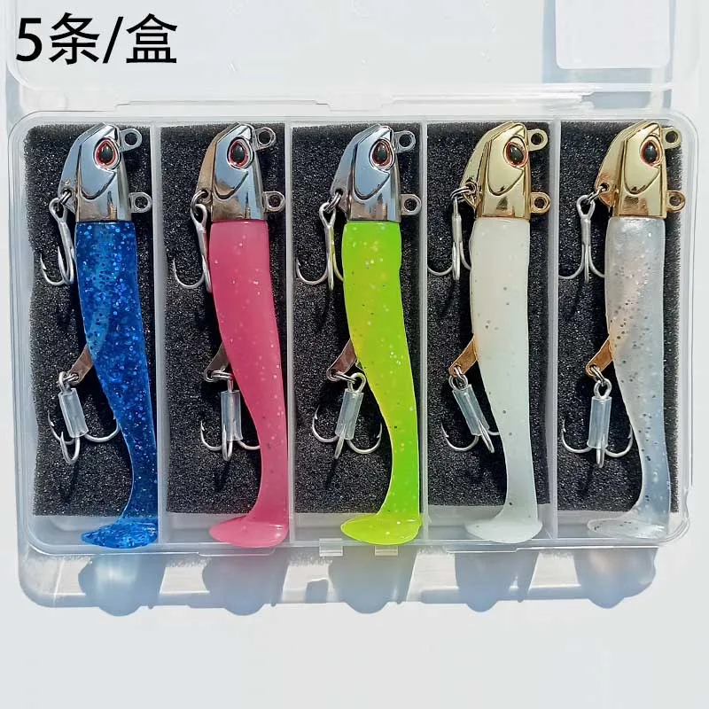 

5pcs 24g/30g/36g fishing box Lumious/Glow Mackerel Sea bullet Sea bass Snapper fishing lure jig head soft boby lure jigging lure