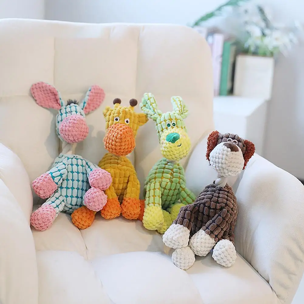Peluche drôle d'âne son poupée résistant à la déchirer et à mordre les dents meulage son chien jouets à mâcher pour jouets d'entraînement pour animaux de compagnie