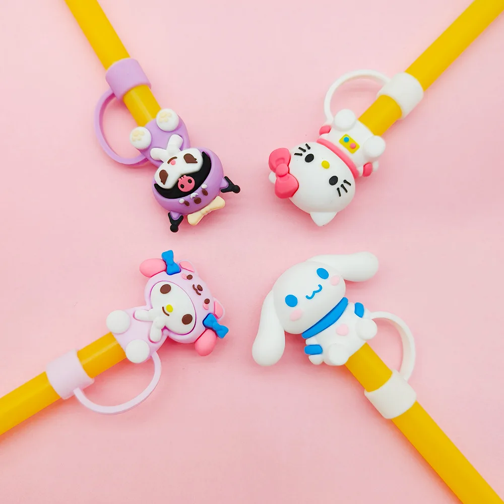 10mm Sanrio Straw Cover Cap Dust-Proof Reusable Straw Tips Lids for Stanley Cup Leak-proof Dust Proof Straws Cover