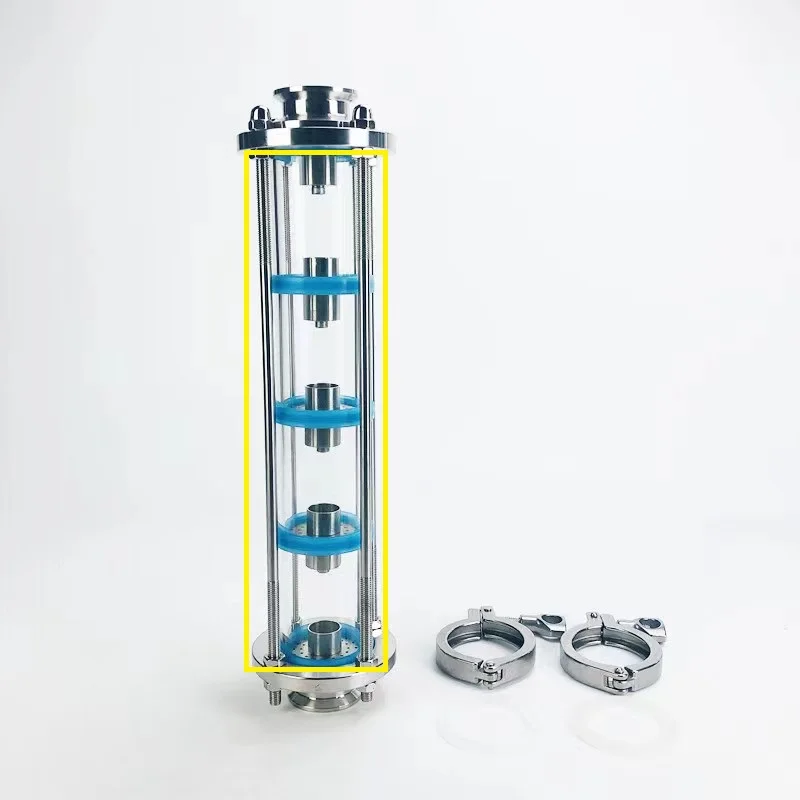 High Quality SS304 Bubble Plate Set PIpe With Borosilicate Glass Column (OD60mm/ID 50mm ) For 2