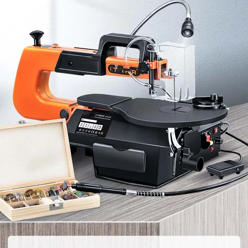 New 16 Inch Electric Saw Table Saw 220V/120W Multi-Function Adjustable Speed Cutting Machine Engraving Saw