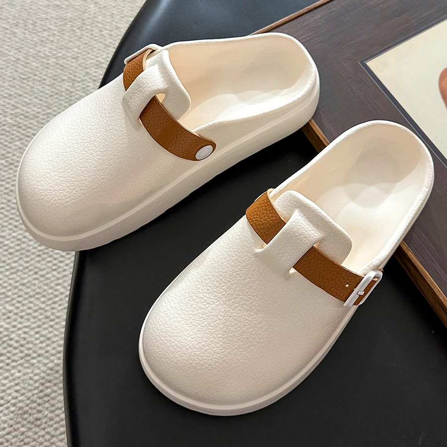 

Летние женские тапочки, домашняя обувь на мягкой толстой подошве, модные нескользящие износостойкие уличные студенческие тапочки для отдыха