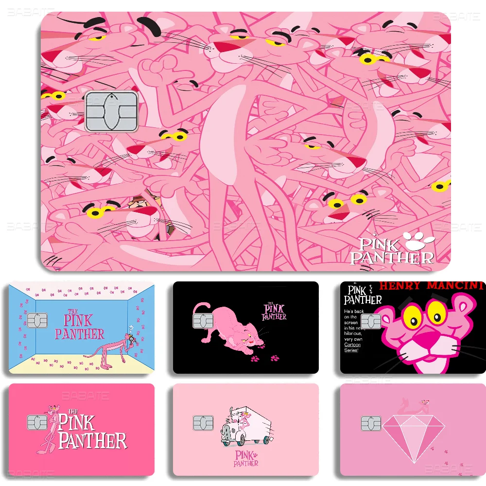 Pink Panther Film Skin Sticker Tape For Bank Credit Debit Card Personalized Credit Card Protection Stickers