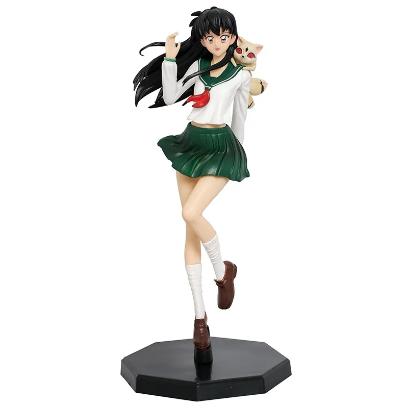 Figurine de dessin animé Inuyasha debout Higurashi Kagome, 26cm, Collection de statues, décoration de bureau, jouets d'ornement, cadeaux pour fans