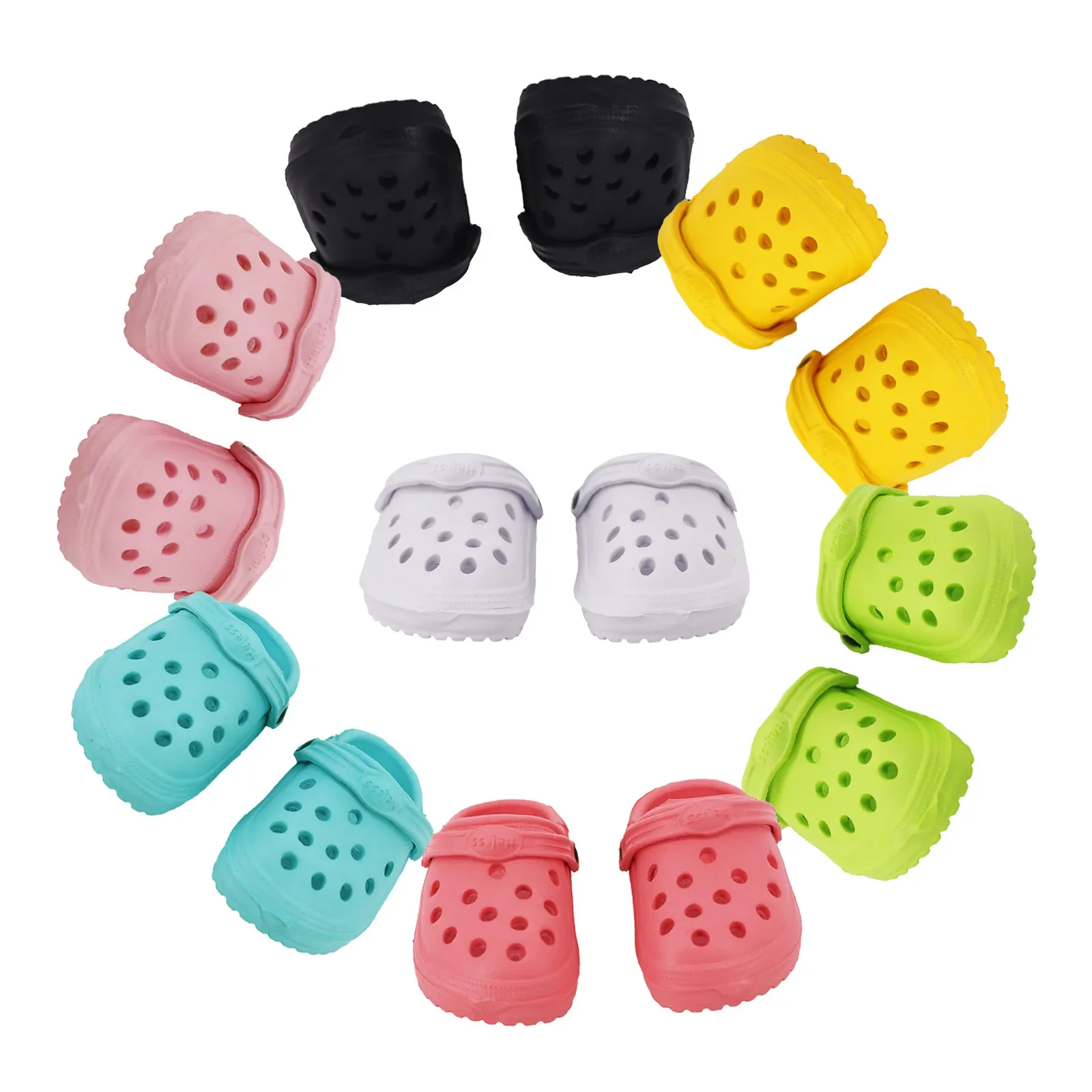 4pcs Pet Outdoor Shoes Dog Slippers Wear Resistant Breathable Croc Hole Beach Shoes Summer Lovely Slipper Pet Shoes