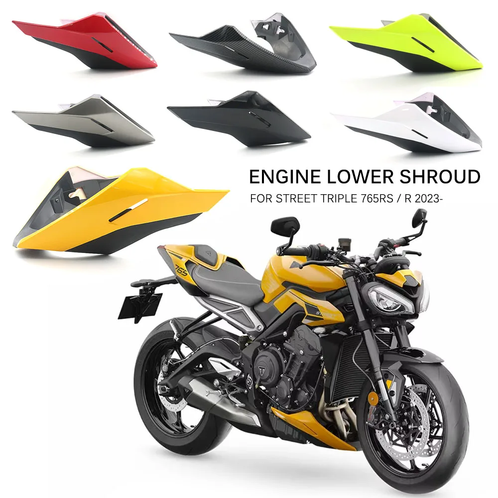 

Motorcycle Engine Lower Spoiler Body Bellypan Fairing Protector Guard Chassis Shield For Street Triple 765RS 765R 2023 2024