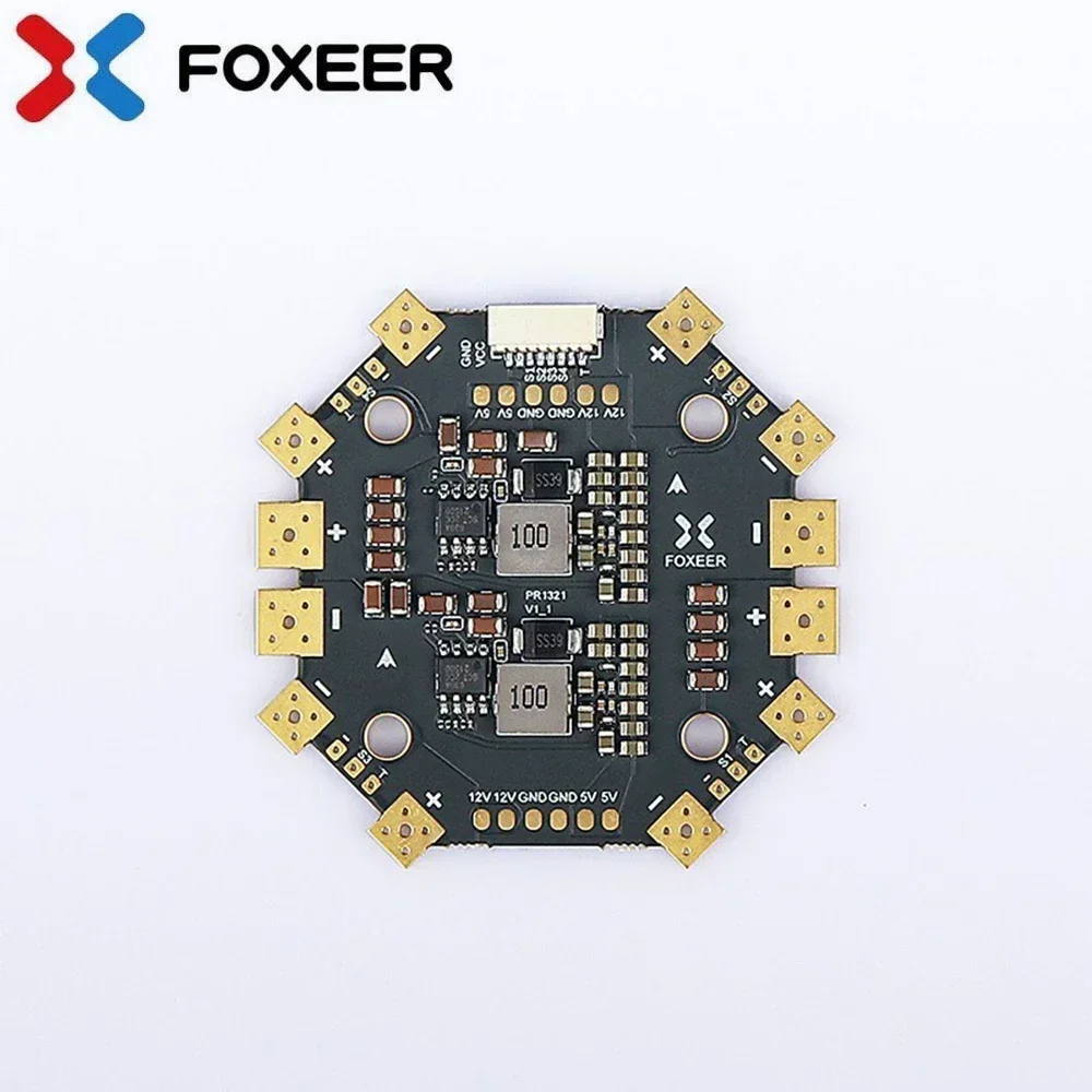 AvaCoreFoxeer PDB400 8S 400A PDB Dual Battery Pad 12 Hubs For RC Multirotor Airplane Helicopter FPV Long Range Drone