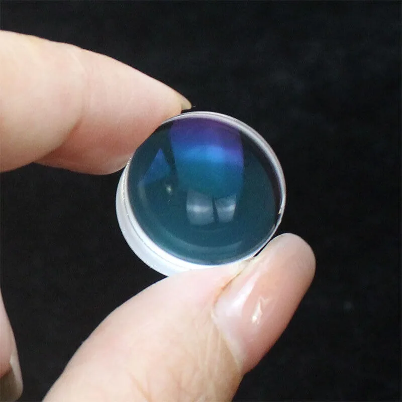 Lente de vidrio óptico de cemento de 17mm, longitud Focal de 52mm, binoculares ópticos DIY, herramientas telescópicas con bola de cristal, 1 ud.