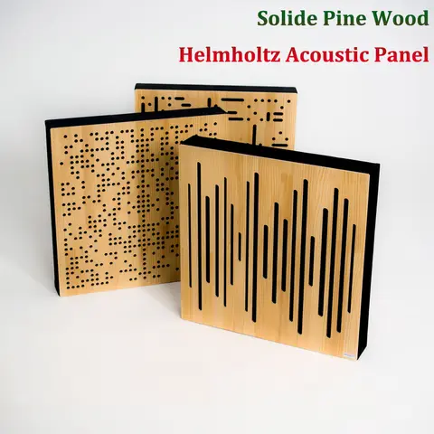 Solid Pine Wood Helmholtz Acoustic Panel Tuning Board,  Specialized Diffuser Board To Reduce Room Echoes For  Studio, Audio Room