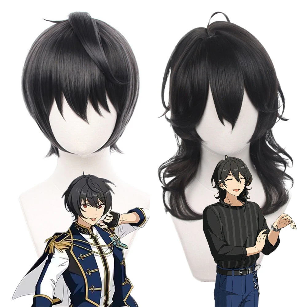

Парик для косплея Game ES Sakuma Rei Sakuma Ritsu, 30/45 см, черный, термостойкий, для Хэллоуина, аниме-парик