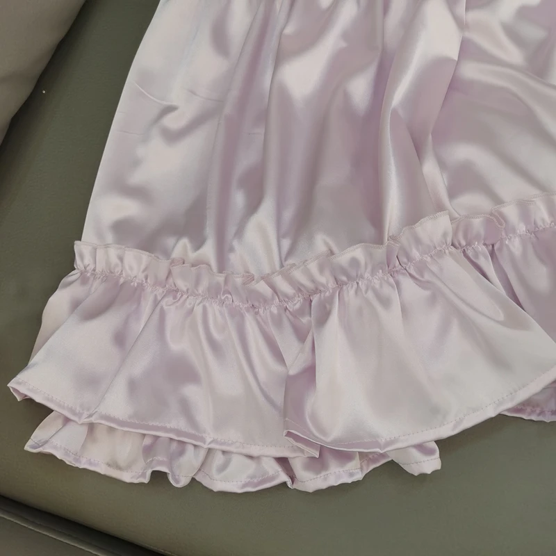 Jupe de bal en Satin rose pour femmes, élégante, bretelles Spaghetti, ligne a, longueur thé, dentelle fantaisie, robes de soirée de haute qualité