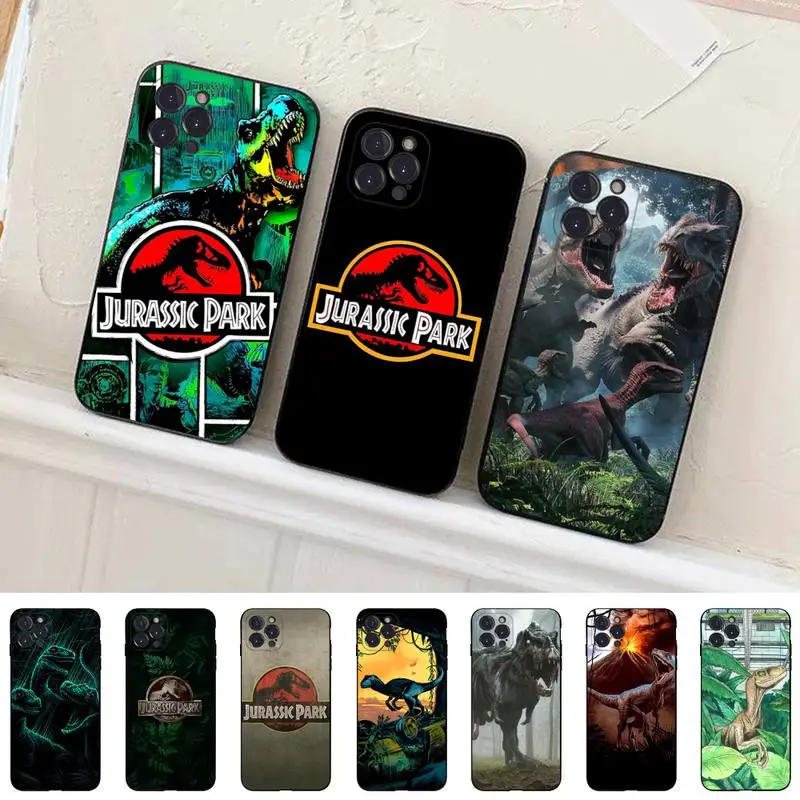 Jurassic Park Dinosaur Phone Case For iPhone 14 11 12 13 Mini Pro Max 8 7 6 6S Plus X SE 2020 XR XS Funda Case