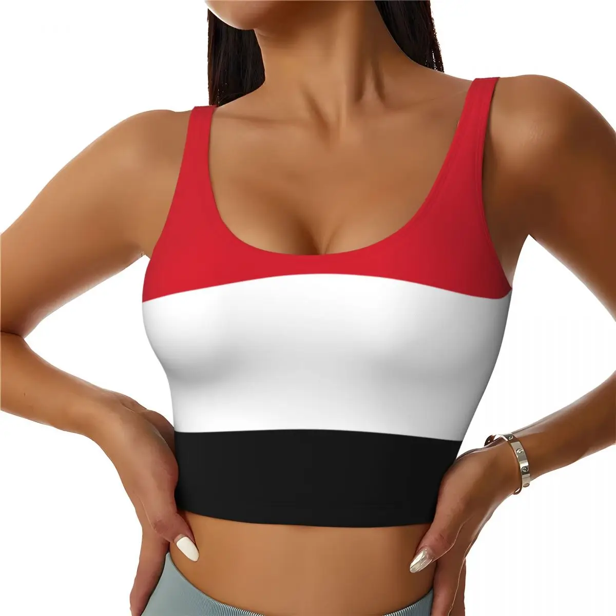 Women Sexy Sports Vest Yemen Flag Female Streetwear Sport Lingerie Tee Crop Top