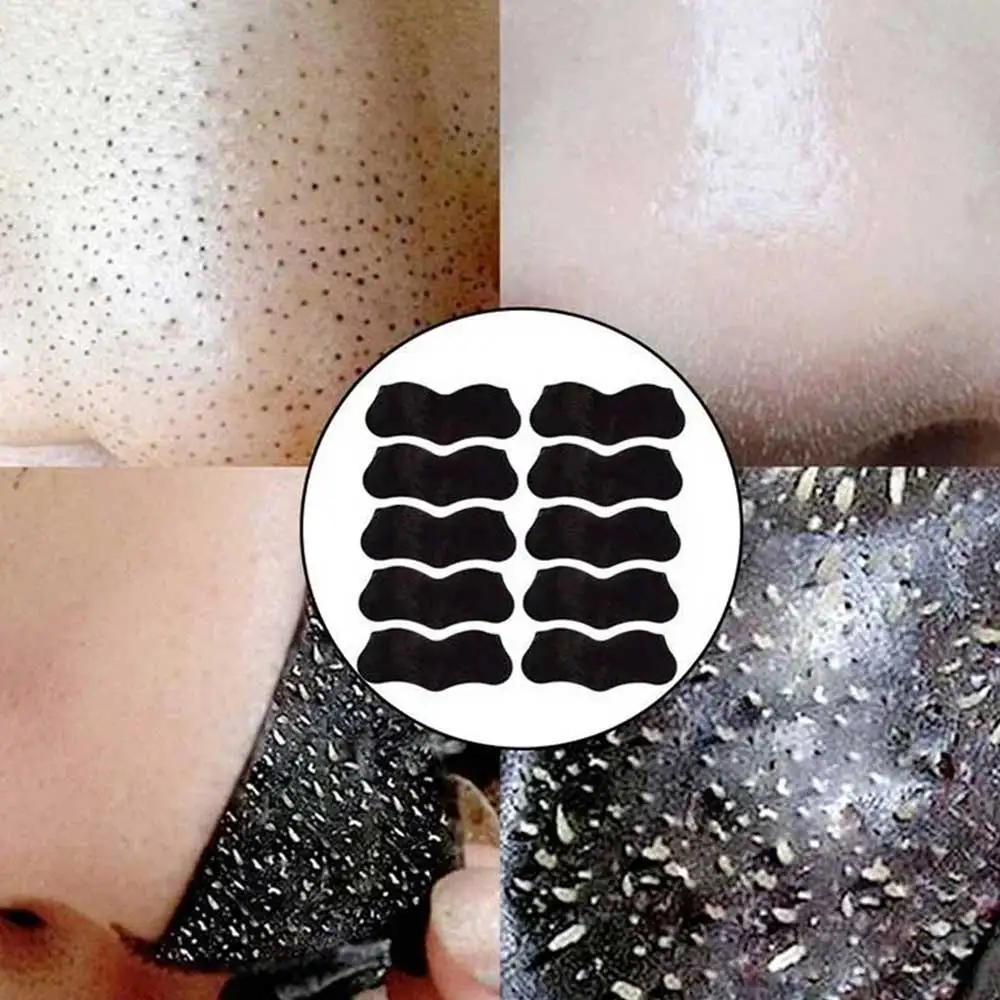 10 pçs nariz cravo removedor máscara de limpeza profunda encolher poros acne tratamento máscara nariz cravo removedor máscara cuidados de saúde