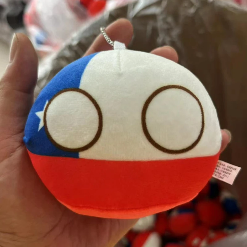 Mainan mewah bola negara 10cm 70 gaya hadiah bola Negara liontin Polandball untuk anak-anak boneka hadiah Natal