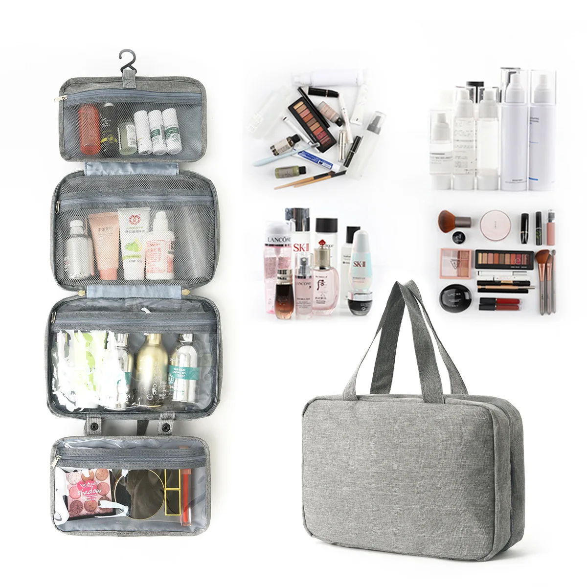 

Travel Waterproof Folding Dry and Wet Separation Toiletry Bag Cosmetic Storage Bag Large Capacity Cosmetic Bag