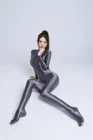 shiny catsuit sexy unitard bodysuit