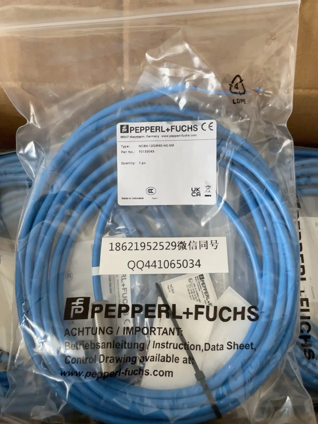 NCB4-12GM40-N0-5M Pepperl + Fuchs Sensor, Brand New And Genuine