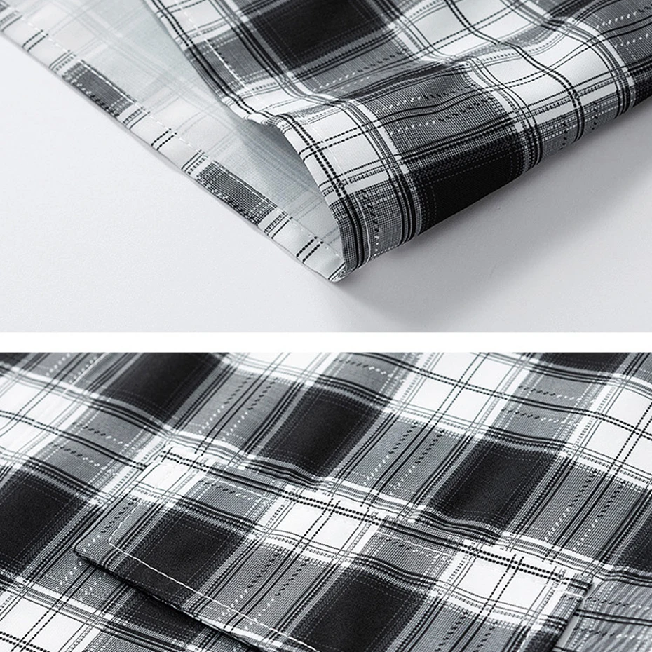 Plaid Shirt Men Summer Short Sleeve Shirts 8XL Plus Size Fashion Casual Plaid Shirts Male Summer Tops Big Size 8XL