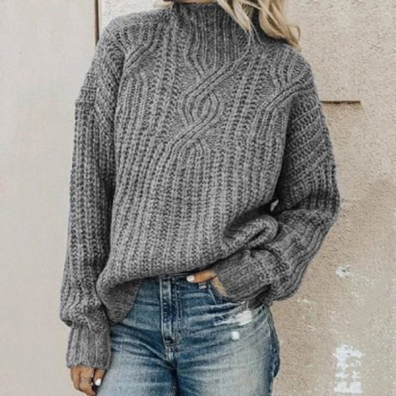 

Women Jumper Knitted Sweaters Warm Oversized Sweater Pullover Long Sleeve Womens Knitwear 2022 Fashion Winter Clothes Women Tops