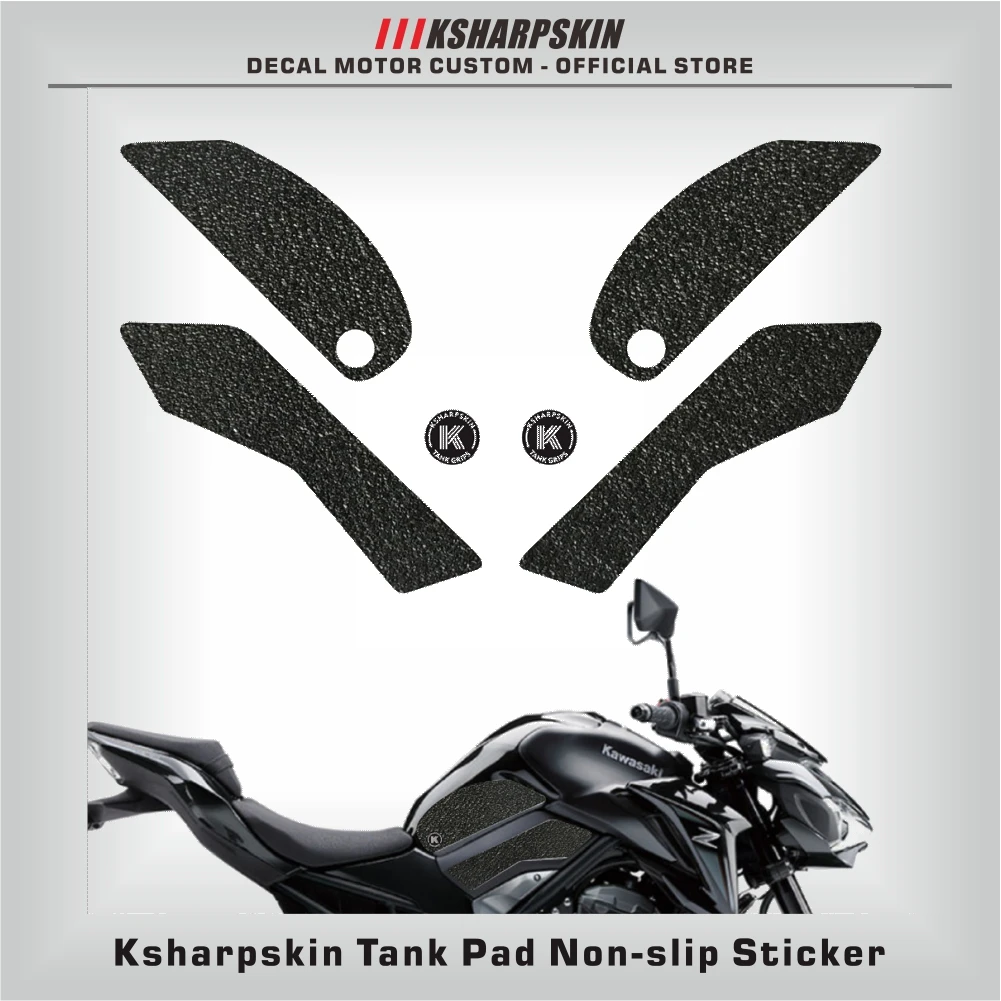 

Motorcycle protection pad tank grip fuel tank pad sticker gasoline knee traction side Non-slip decals for Kawasaki Z900 ABS17-24
