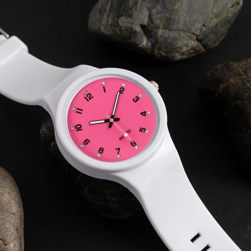 Reloj de silicona para hombre y mujer, pulsera de muñeca estilo insPreppy, bonito, ideal para fiesta de estudiantes, diseño de interés especial