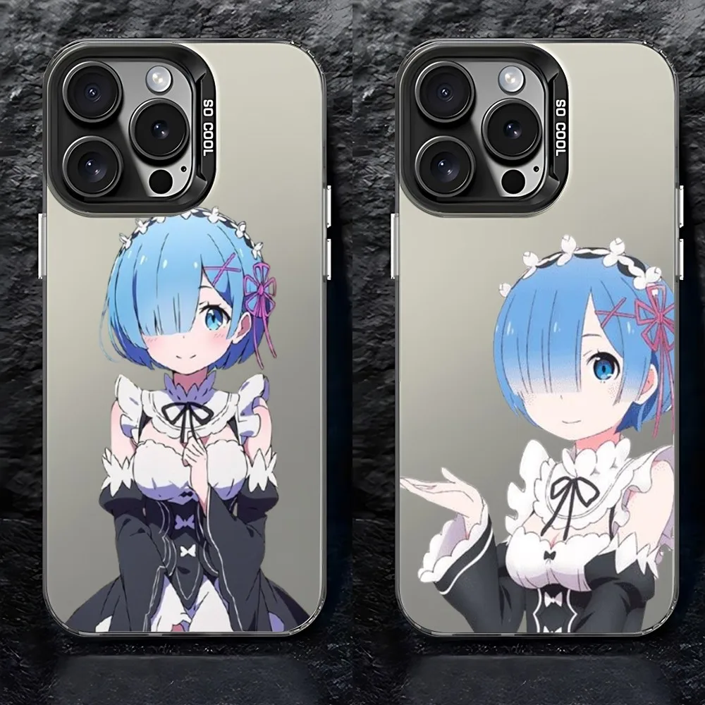 R-Rem Light N-Nobel Loli Phone Case For IPhone 16 15 14 13 12 11 Mini Pro Max X XR XSMAX 8 7 Plus Anti Fall Matte Back Cover